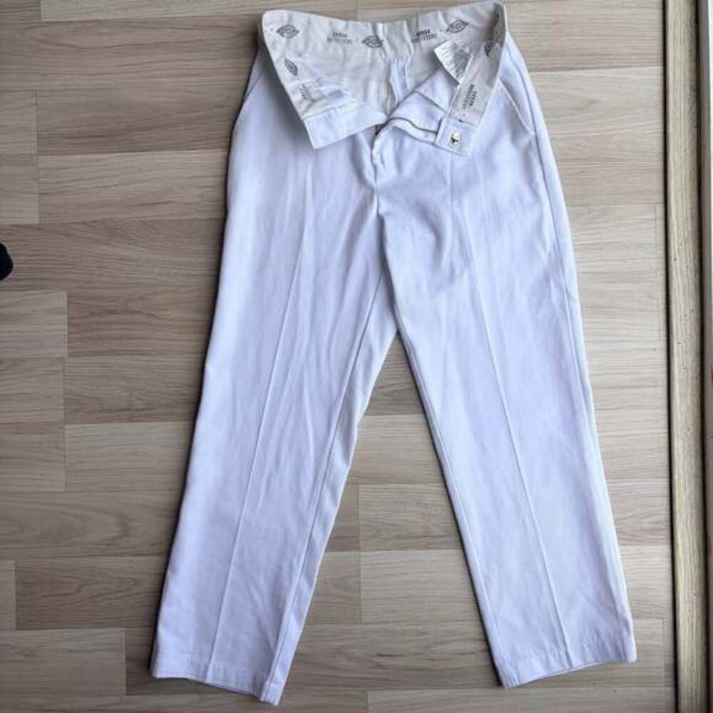 Women’s Dickies x Urban Outfitters High-Waisted‎ Work Pants, White, Size 2R